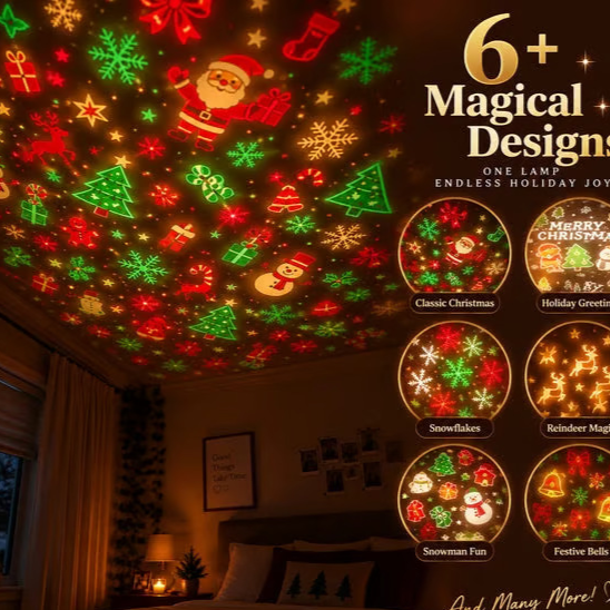 Magical Christmas Tree USB Projector Light for Holiday Party Decoration
